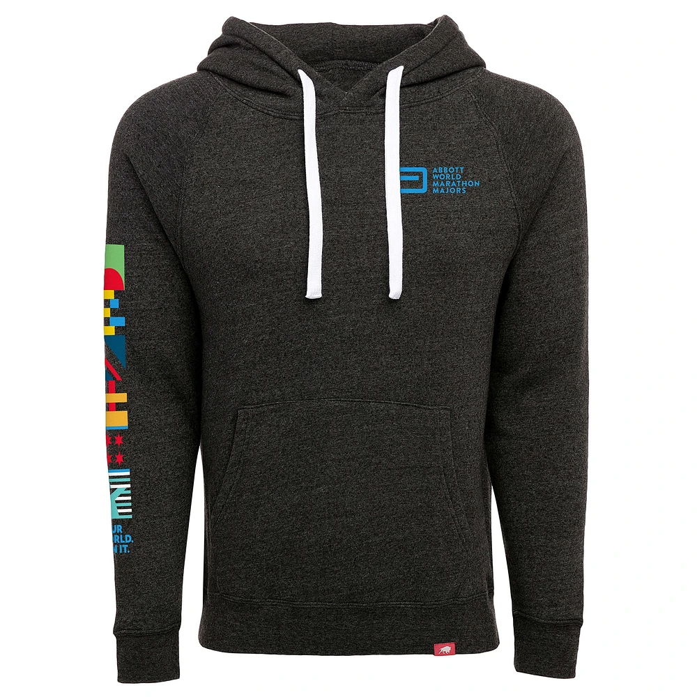 Unisex Sportiqe Heather Black Abbott World Marathon Majors Olsen Pullover Hoodie