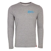 T-shirt triple mélange confortable à manches longues Sportiqe Heather Grey World Marathon Majors unisexe