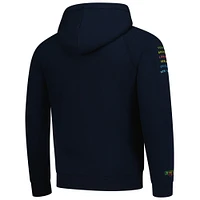 Sweat à capuche unisexe Sportiqe bleu marine Abbott World Marathon Majors Six Star Finisher Olsen Tri-Blend