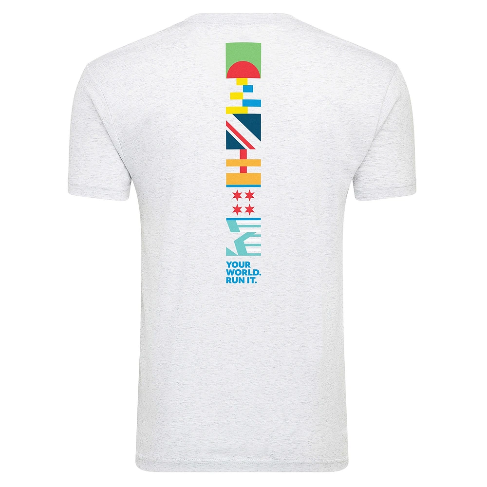 Unisex Sportiqe White Abbott World Marathon Majors Comfy Tri-Blend T-Shirt