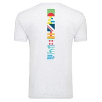 T-shirt triple mélange confortable Sportiqe White World Marathon Majors unisexe