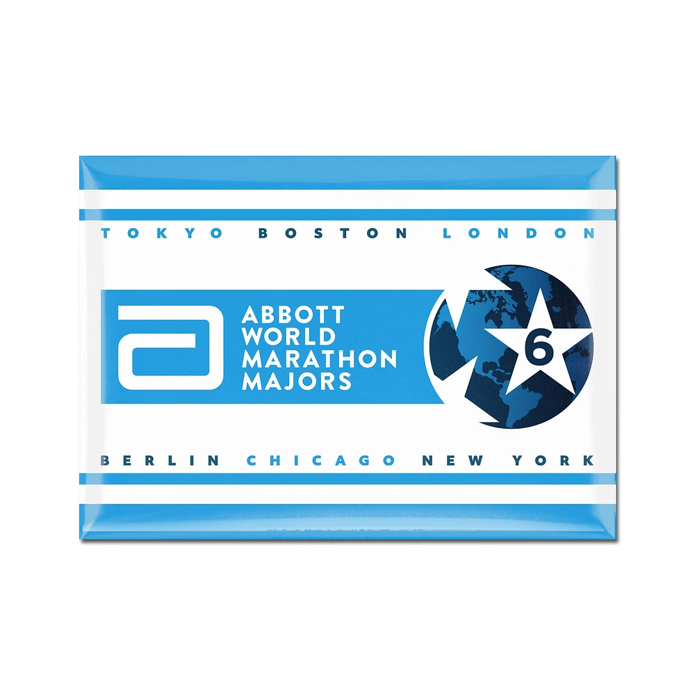 Aimant de réfrigérateur WinCraft Abbott World Marathon Majors 3,5 pouces à six étoiles