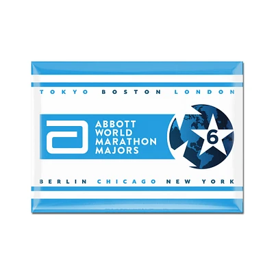 Aimant de réfrigérateur WinCraft Abbott World Marathon Majors 3,5 pouces à six étoiles