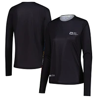 T-shirt à manches longues noir pour femme Abbott World Marathon Majors 7 City