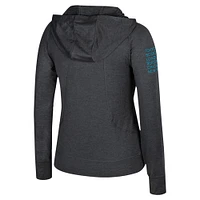 Women's Colosseum Black World Marathon Majors Aflame Recycled Hoodie Full-Zip Jacket