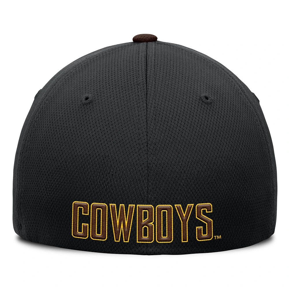 Men's Top of the World  Brown Wyoming Cowboys Reflex Fitted Hat