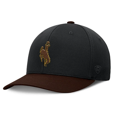Men's Top of the World  Brown Wyoming Cowboys Reflex Fitted Hat