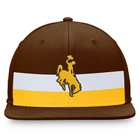Casquette à visière rabattable Top of the World Brown Wyoming Cowboys pour homme