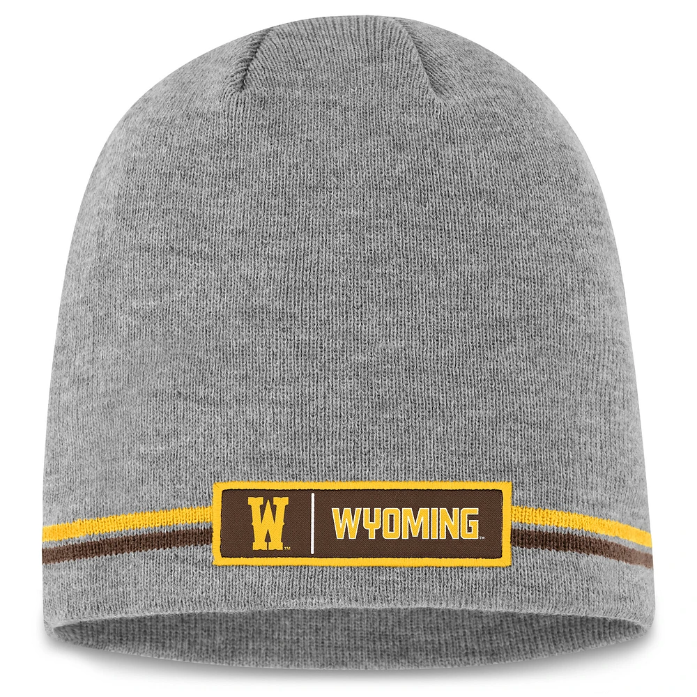 Men's Top of the World Gray Wyoming Cowboys Greyson Knit Beanie