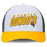 Men's Top of the World  White/Gold Wyoming Cowboys Swipe Adjustable Hat