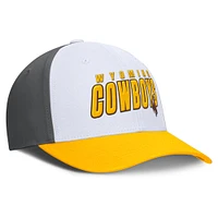 Men's Top of the World  White/Gold Wyoming Cowboys Swipe Adjustable Hat