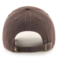 Casquette ajustable marron « 47 » pour homme, motif Wyoming Cowboys, avec inscription « Clean Up »