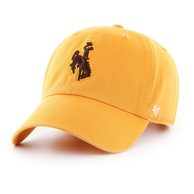 Men's '47 Gold Wyoming Cowboys Vintage Clean Up Adjustable Hat