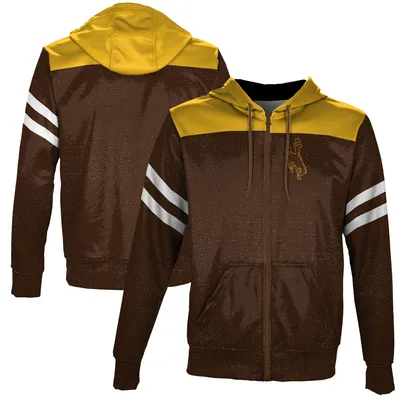 Men's Colosseum Brown Wyoming Cowboys Arch and Logo Pullover Hoodie