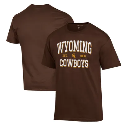 Wyoming Cowboys Champion Est. Date Jersey T-Shirt - Brown