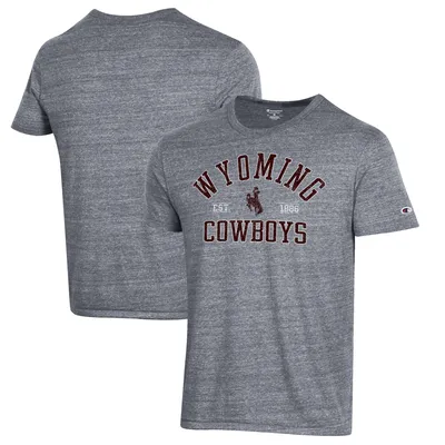 Men's Champion Brown Wyoming Cowboys Football Jersey Long Sleeve T-Shirt