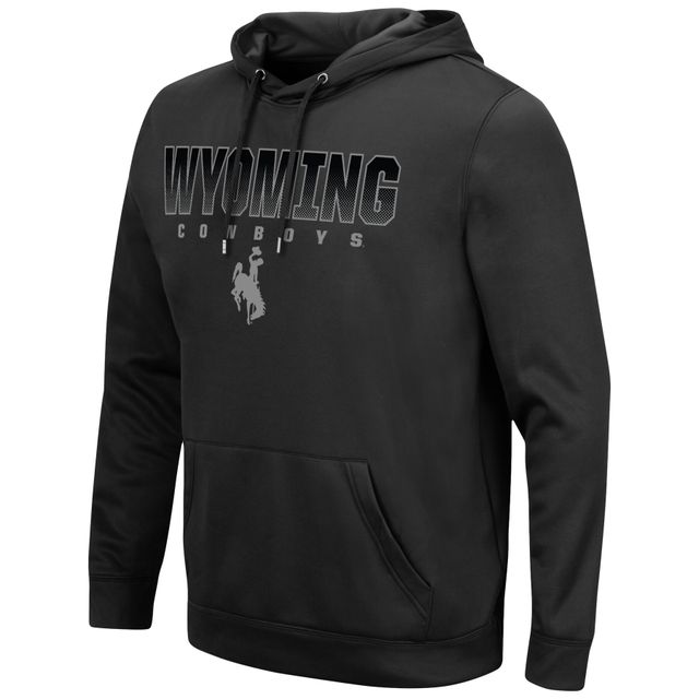 Sweat à capuche noir Colosseum Wyoming Cowboys Blackout 3.0 pour homme