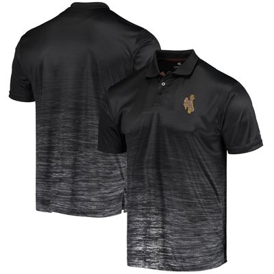 Men's Colosseum Black Wyoming Cowboys Marshall Polo