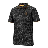 Men's Colosseum Black Wyoming Cowboys Speedman Polo