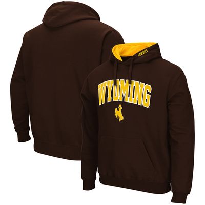 Men's Colosseum Brown Wyoming Cowboys Arch and Logo Pullover Hoodie