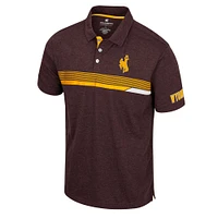 Men's Colosseum  Brown Wyoming Cowboys No Problemo Polo