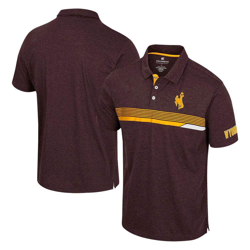 Polo Colosseum Brown Wyoming Cowboys No Problemo pour homme