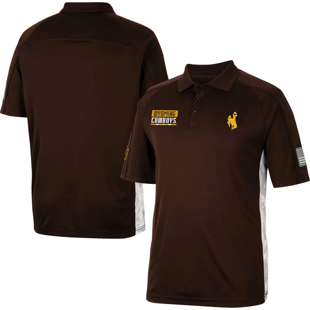 Colosseum Brown Wyoming Cowboys OHT Military Appreciation Snow Camo Polo pour homme