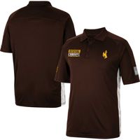 Men's Colosseum Brown Wyoming Cowboys OHT Military Appreciation Snow Camo Polo