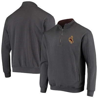 Veste Colosseum Charcoal Wyoming Cowboys Tortugas Logo Quarter-Zip pour homme