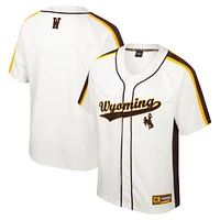 Maillot de baseball boutonné Ruth Colosseum Cream Wyoming Cowboys pour hommes