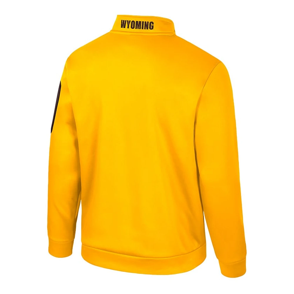 Men's Colosseum Gold Wyoming Cowboys Mainframe Quarter-Zip Fleece Jacket