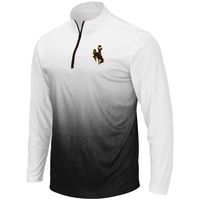 Men's Colosseum Gray Wyoming Cowboys Magic Team Logo Quarter-Zip Jacket