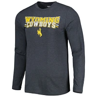 Men's Concepts Sport Gold/Charcoal Wyoming Cowboys Meter Long Sleeve T-Shirt & Pants Sleep Set