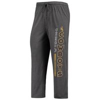 Men's Concepts Sport Heathered Charcoal/Gold Wyoming Cowboys Meter T-Shirt & Pants Sleep Set