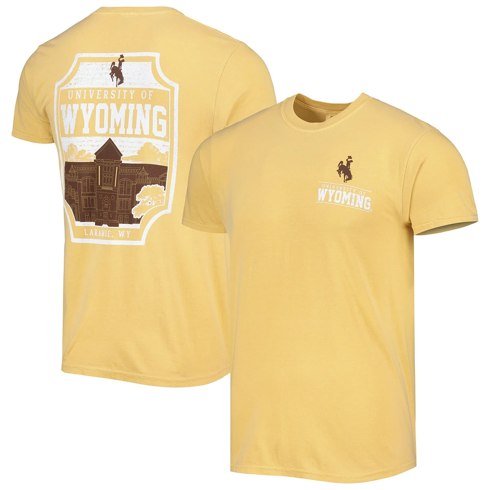 T-shirt doré Wyoming Cowboys Logo Campus Icon pour homme