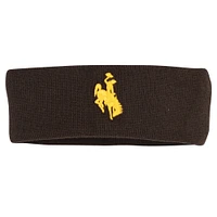 Bandeau en tricot marron avec logo de l'équipe des Wyoming Cowboys Top of the World pour hommes