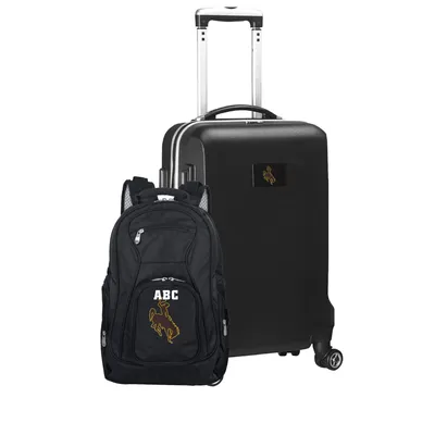 Wyoming Cowboys MOJO Personalized Deluxe 2-Piece Backpack & Carry-On Set