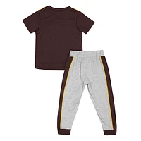 Ensemble maillot et pantalon Ka-Boot-It des Cowboys du Wyoming marron Colosseum/gris chiné pour tout-petit