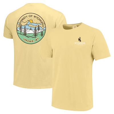 Unisex Gold Wyoming Cowboys Scenic Comfort Colors T-Shirt