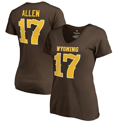 Josh Allen Buffalo Bills Fanatics Branded Women's Player Raglan Name & Number 3/4-Sleeve T-Shirt - Cream/Royal