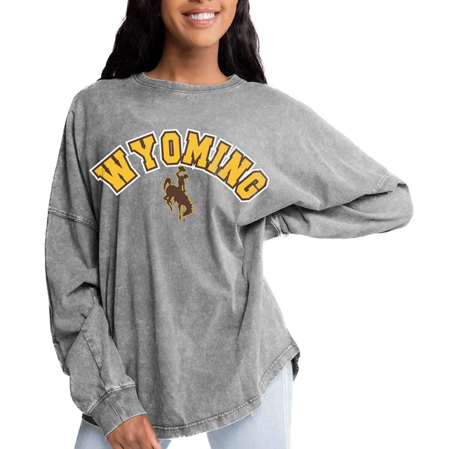 Women's Gameday Couture Black Wyoming Cowboys Studded Pullover Hoodie