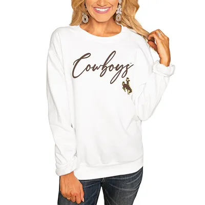 Wyoming Cowboys Youth Bold Type Pullover Sweatshirt - White