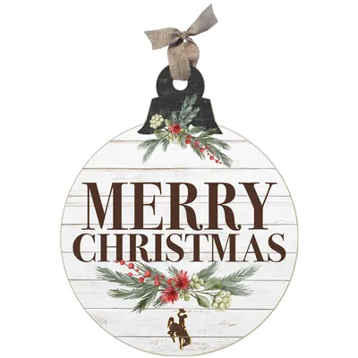 Wyoming Cowboys 20'' x 24'' Merry Christmas Ornament Sign