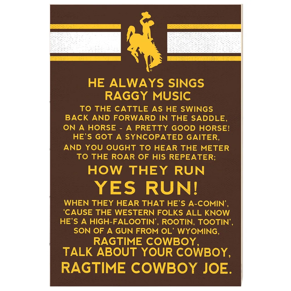 Wyoming Cowboys 23'' x 34'' Fight Song Wall Art