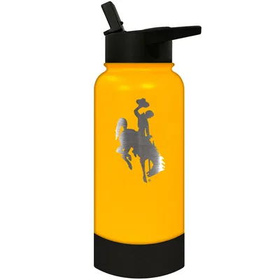 Wyoming Cowboys 32oz. Logo Thirst Hydration Water Bottle