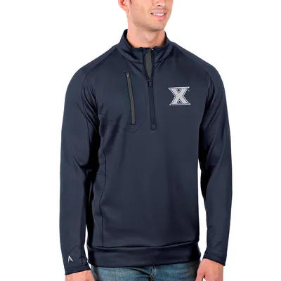 Xavier Musketeers Antigua Big & Tall Generation Quarter-Zip Pullover Jacket - Navy