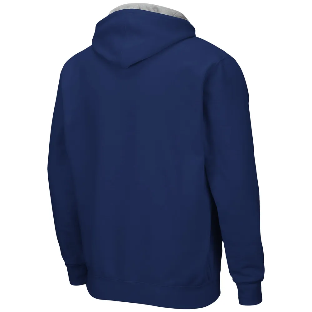 Sweat à capuche zippé entièrement Colosseum Navy Xavier Musketeers Arch & Logo 3.0 pour homme