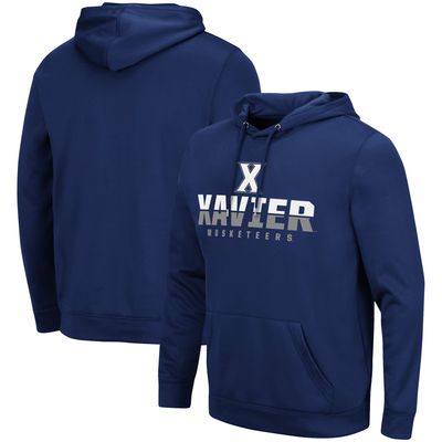 Men's Colosseum Navy Xavier Musketeers Lantern Pullover Hoodie