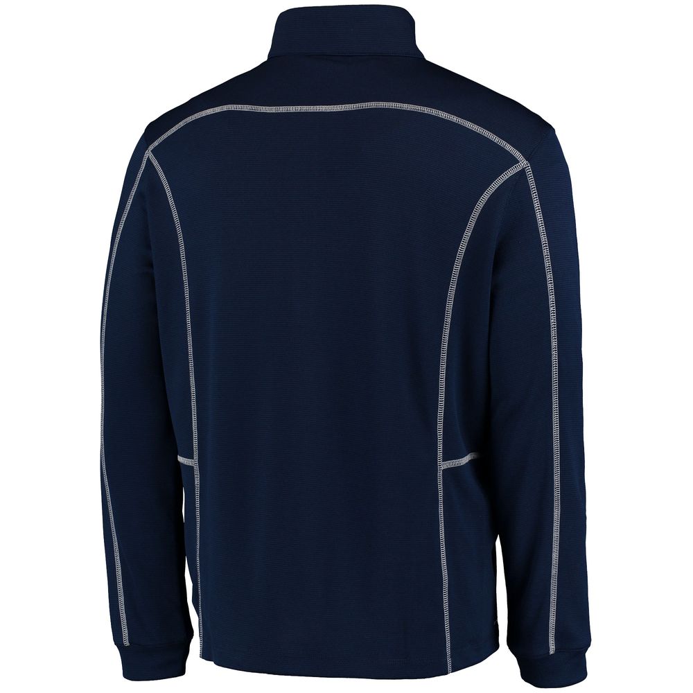 Men's Columbia Golf Navy Xavier Musketeers Shotgun Omni-Wick Quarter-Zip Pullover Jacket