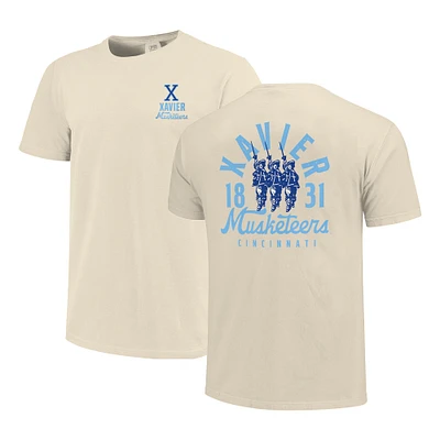 T-shirt crème pour homme avec motif mascotte Xavier Musketeers Comfort Colors